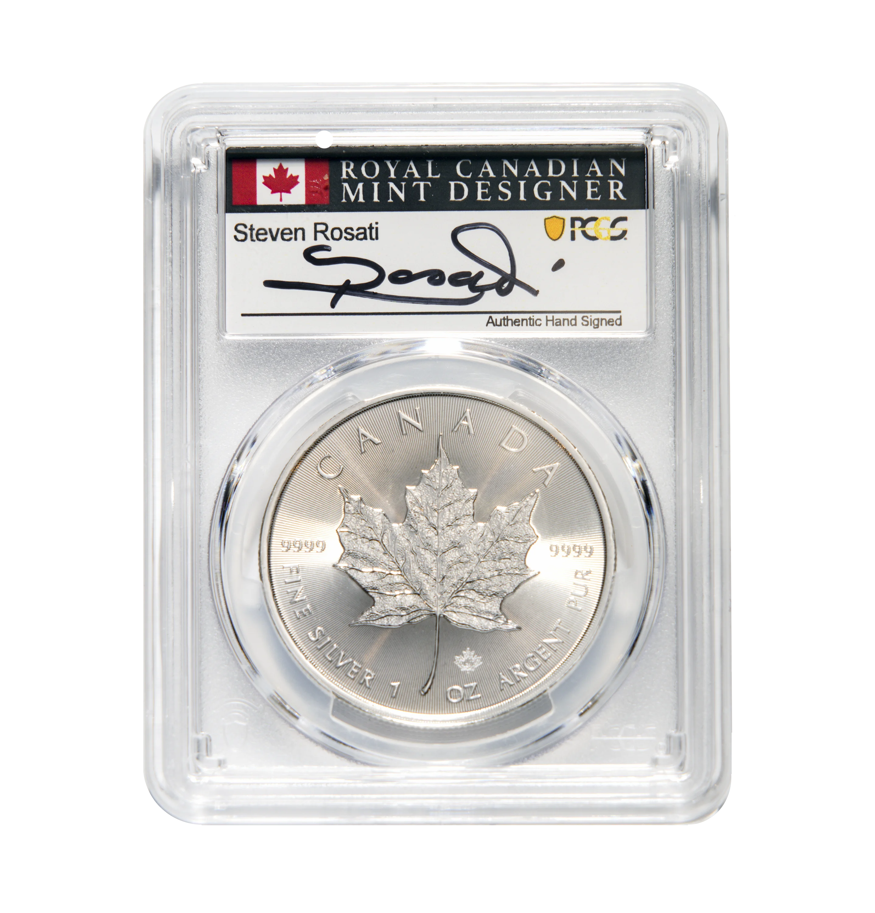 2024 Canada Maple Leaf/Ag PCGS MS69 $ 5.00 King Charles III Edition, First Strike Signed by Steven Rosati